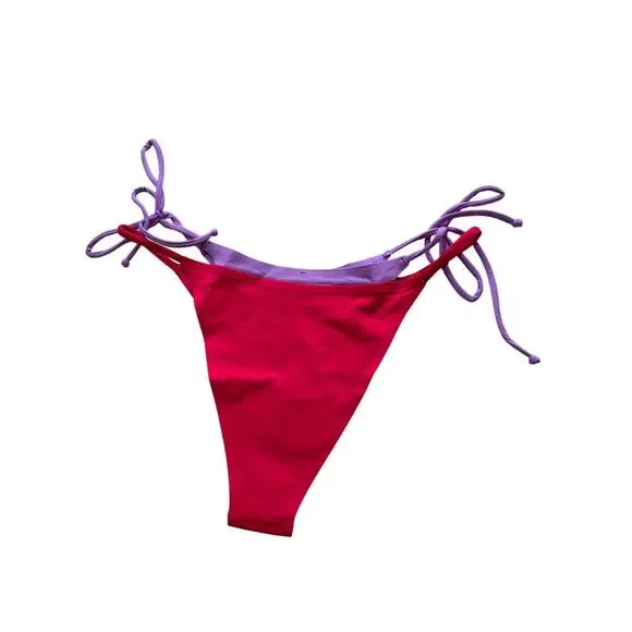 🥶 LSpace Purple and Red Fused Mackena Bitsy Bikini Bottoms Size Large - Picture 3 of 12